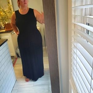 Black Sleeveless Maxi dress 3X
